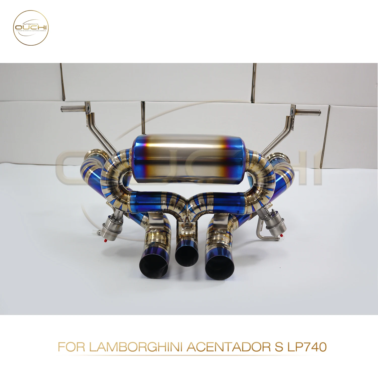 OUCHI Titanium Alloy Exhaust System Performance Catback for Lamborghini Acentador S LP740 Valve Muffler