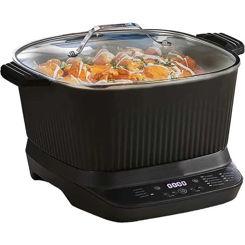 

7.5 quart Portable Digital Versatile 9-in-1 Programmable Preset Automatic Paddle Stir Smash Skip Food Boil