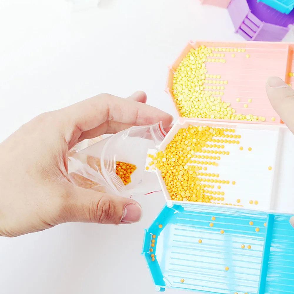 5D Diamond Painting Art Colorful Box Tray Kit Multi Placing Drill Tray Storage Box for 5D Diamond Painting Tools Accessories view 4