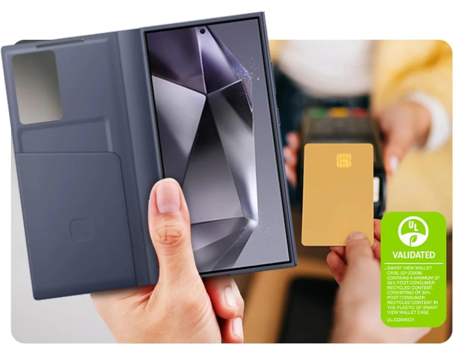 Original Samsung Smart View Wallet Smartphone Case EF-ZS928 für Galaxy S24 Ultra S-View Flip Case – Detail 3