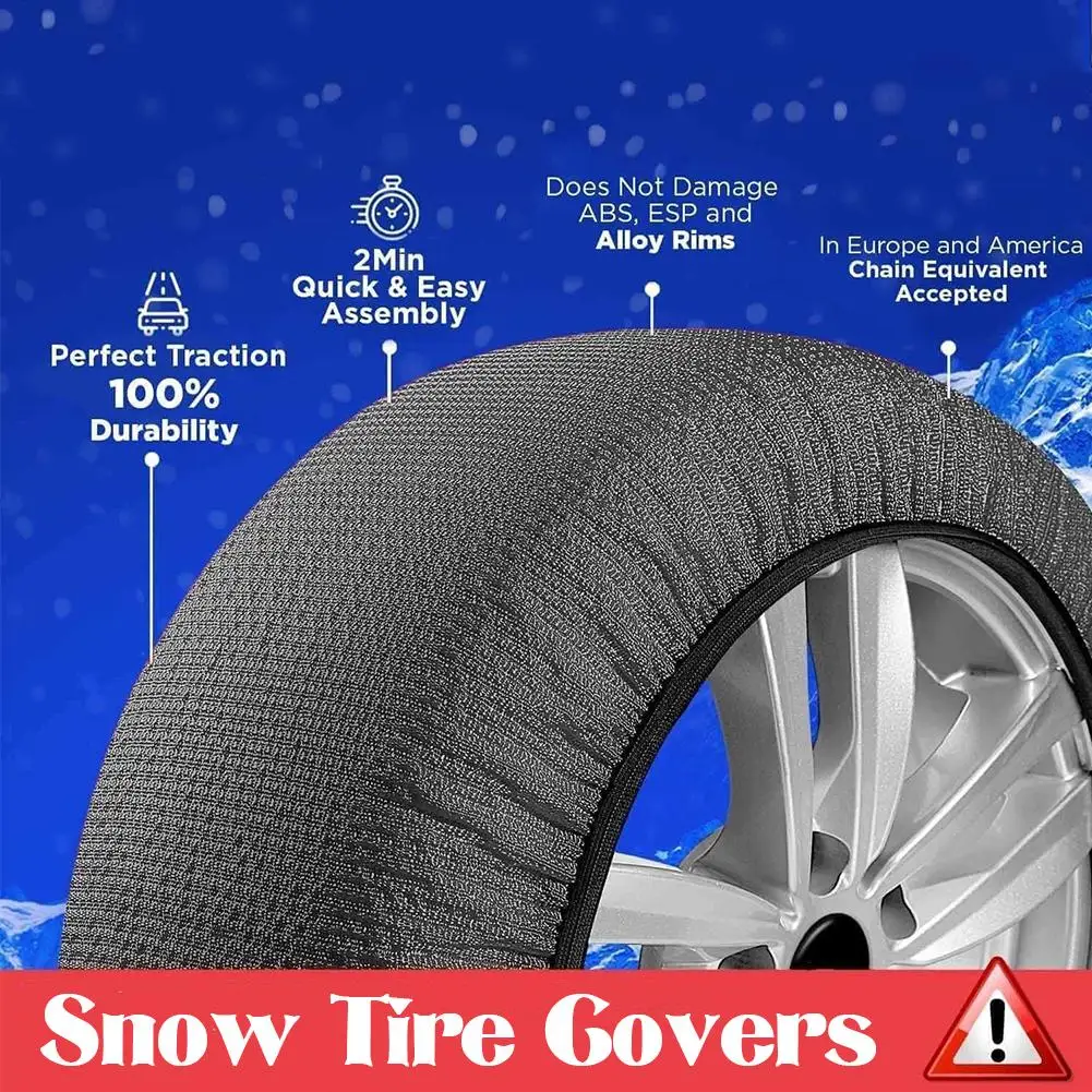 Car Tire Snow Socks Wheel Tyre Off-road Tires Winter Cars Wheel Socks Suitable For Out Of City And In City Easy Assembly