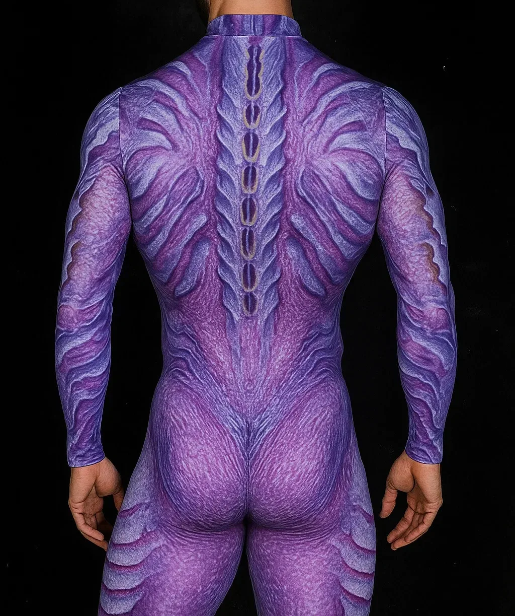 Halloween-Eidechsen-Bodysuit für Herren, Einzigartige Muskel-Serie, Festtags-Jumpsuit, Karnevalskostüm, Erwachsenen-Rollenspiel-Party, Maskenball-Set – Detail 5