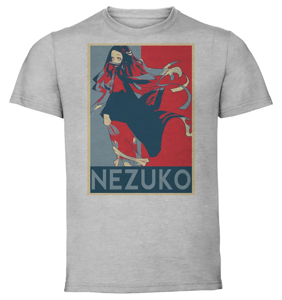 

T-Shirt Unisex Grey Propaganda Demon Slayer Kimetsu No Yaiba Nezuko variant 3