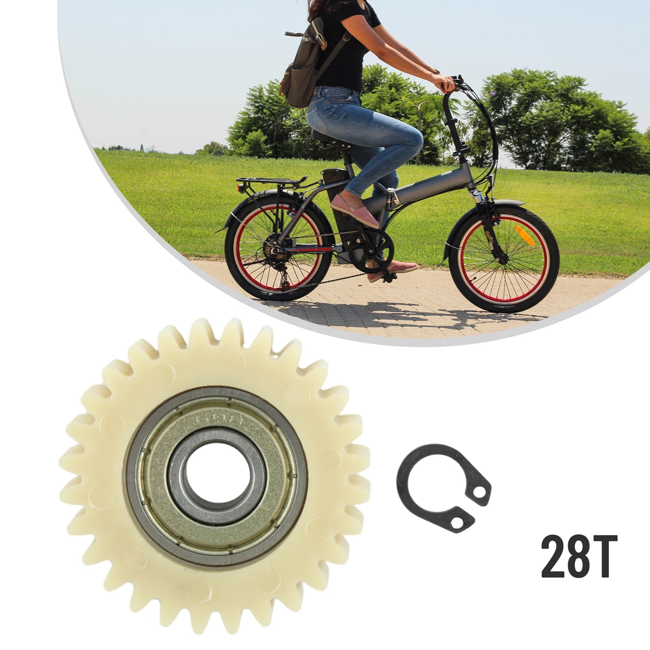 28 Teeth Planetary Gear With Bearing 37.5x8x12mm For Motor Electric Bike E-bike Gear Ebike Bicicleta Velo Electrique Adulte Bike