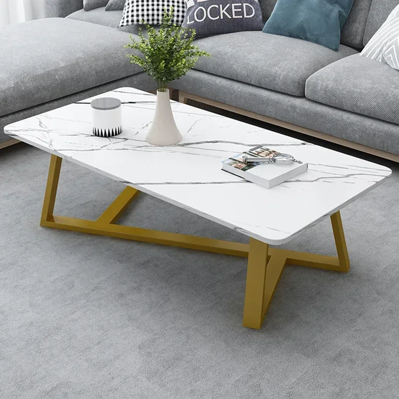 Design Nordic Coffee Tables Small Luxury Marble Metal Modern Narrow Dinning Table Mobile Nordic Meubles De Salon Furnitures