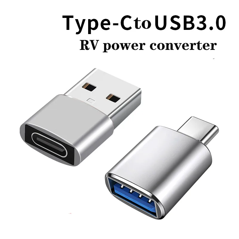 

Car Power Supply Charger Data Transmission Converter USB to Type C Charge Cable Hard Disk Adapter RV Power Converter Accessories