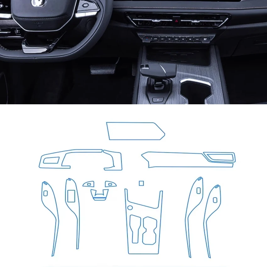 Tpu Transparent Film for 2024 Changan X7 PLUS Car Interior Sticker Console Dashboard Screen Protection Film Car Accessories