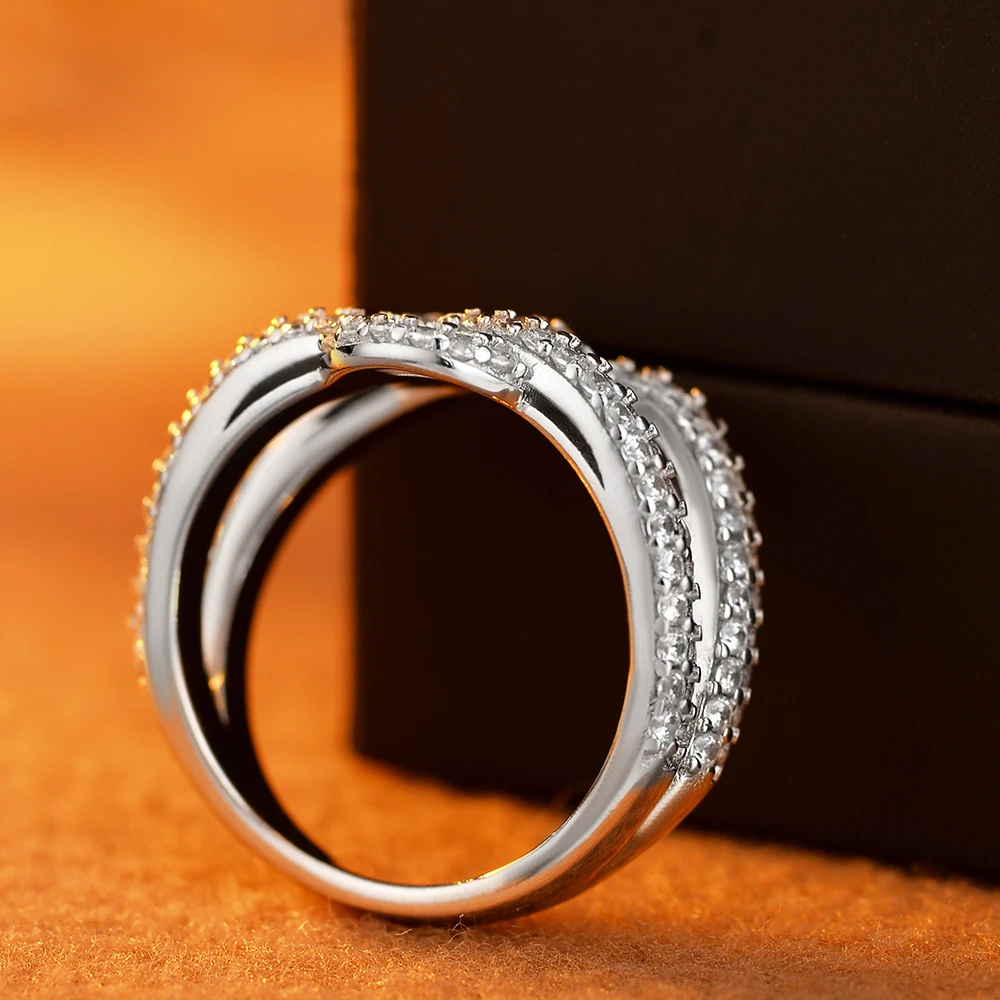 خاتم من الفضة الإسترليني عيار 925 للنساء #2