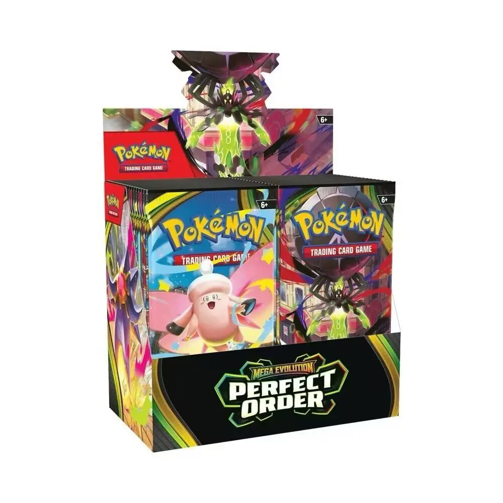 360PCS Pokemon Mega Evolution Perfect Order Booster Box card English Rare Holographic English Booster Battle Transaction Card