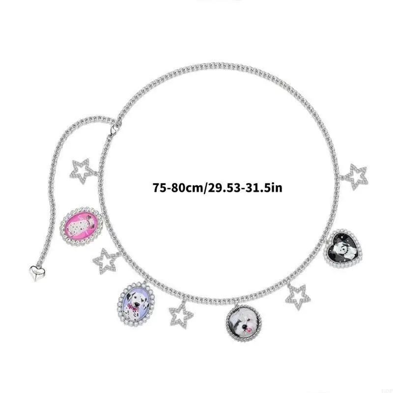 Y3ne Layer Belly Chains สำหรับผู้หญิงอุปกรณ์เสริมเอวที่ปรับได้