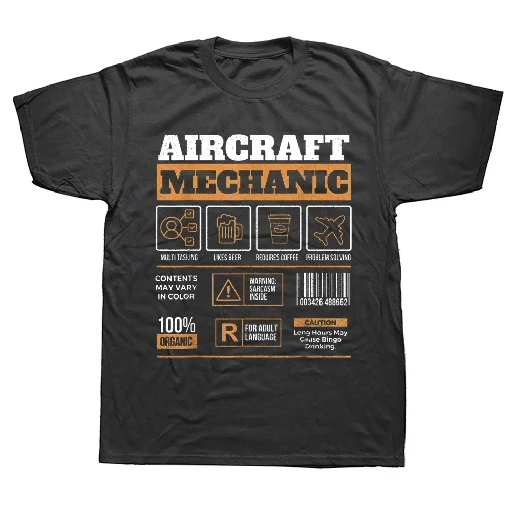 Airplane Maintenance Aircraft Mechanic Aviation Technician T Shirts Graphic Short Sleeve Birthday Gifts Summer T-shirt harajuku