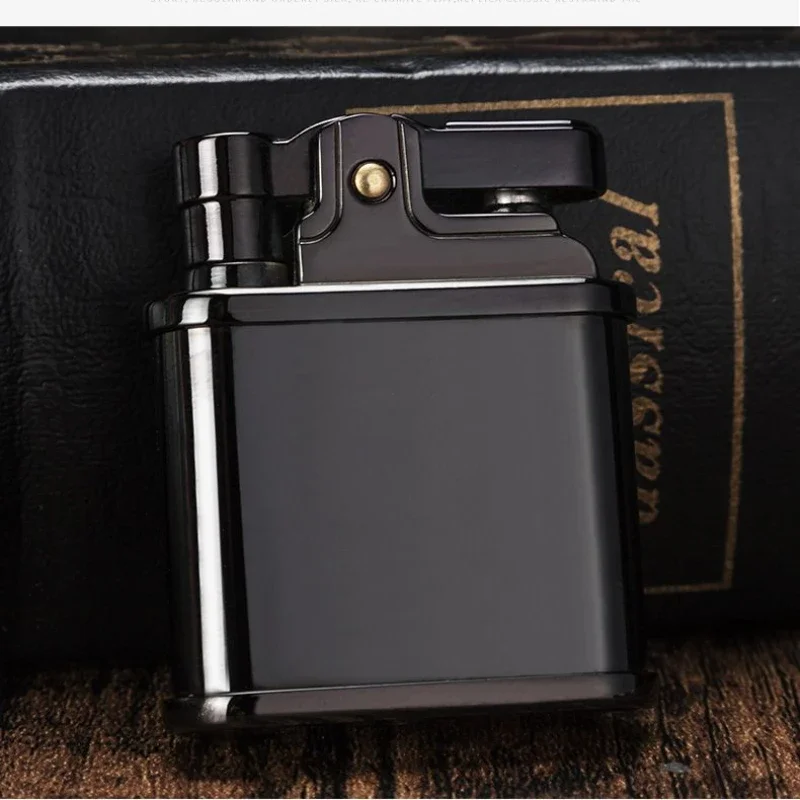 High-end Kerosene Lighter Pure Copper Push-type Creative Retro Novelty Button Ignition Portable Simple Windproof Lighter