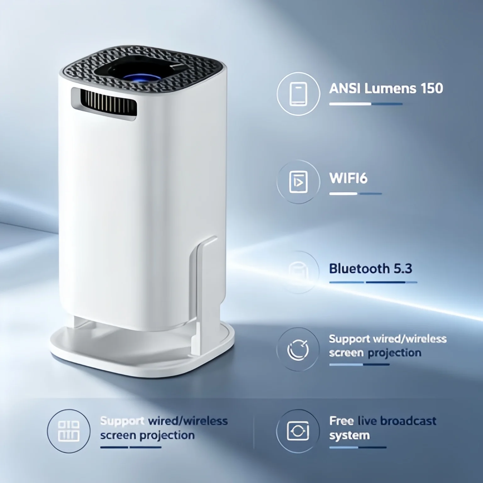 mini-proiettore-2026-1080p-portatile-per-home-theater-proiettore-con-mirroring-wireless-dello-schermo-supporto-bluetooth-53-per-casting-da-smartphone