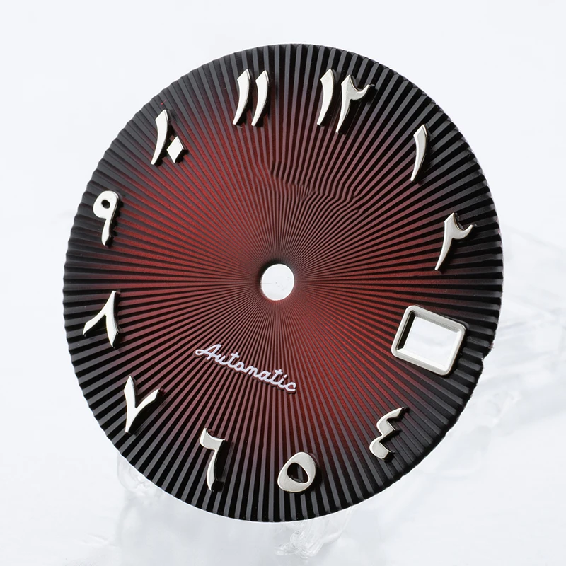 NH35 dial S dial 28.5mm diameter Arabic numerals radial texture calendar fit for NH35/36 movement watch modification accessories