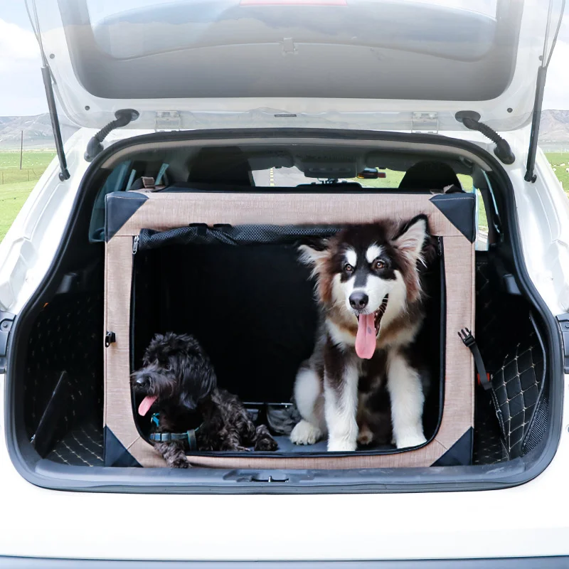 Imagem -02 - Portátil Grande Carro Transporte Cão e Gato Cama Transportadora Indoor Caixa Exterior Pet Seat Canil Cão Acessórios