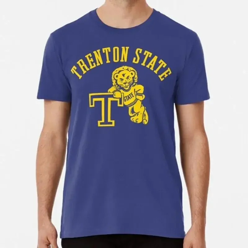 Vintage Trenton State College Roscoe Lion Yellow S to 5XL Made in USA T Shirt