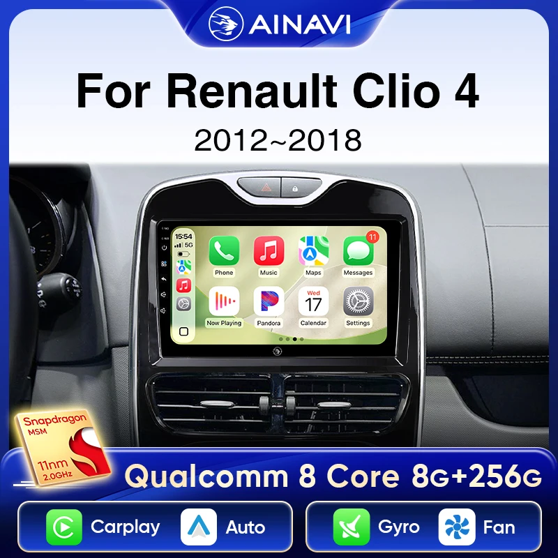 Ainavi Auto Multimedia Für Renault Clio 4 2014 2015 2016 2017 2018 Drahtlose Carplay Android Auto Auto Radio Autoradio HDMI 2 Din