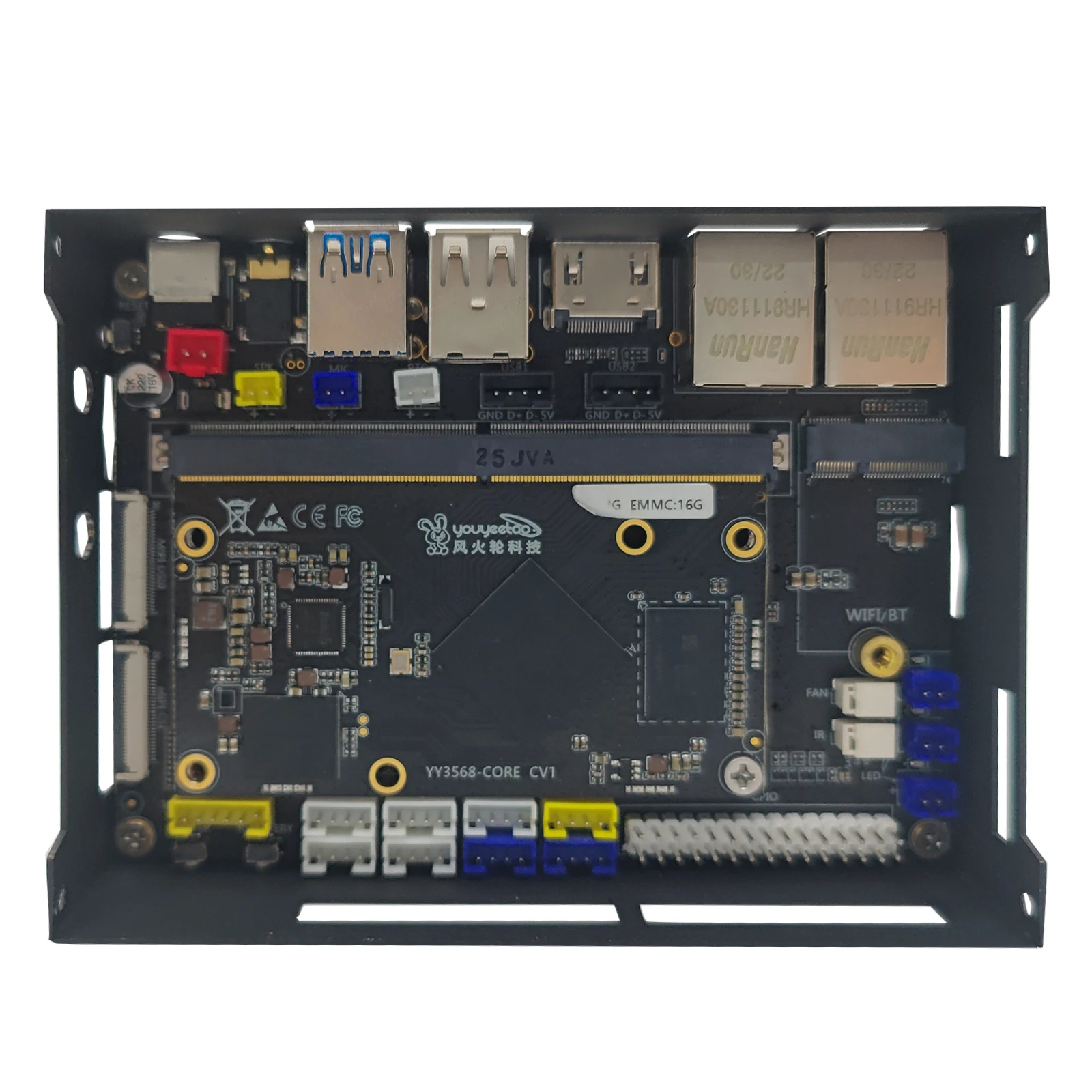 Imagem -05 - Youyeetoo Yy3568 Placa de Desenvolvimento Kit de Caixa de Metal Rockchip Rk3568 Dual Gigabit Ethernet 2gb 4gb 8gb Lpddr4 Host Industrial