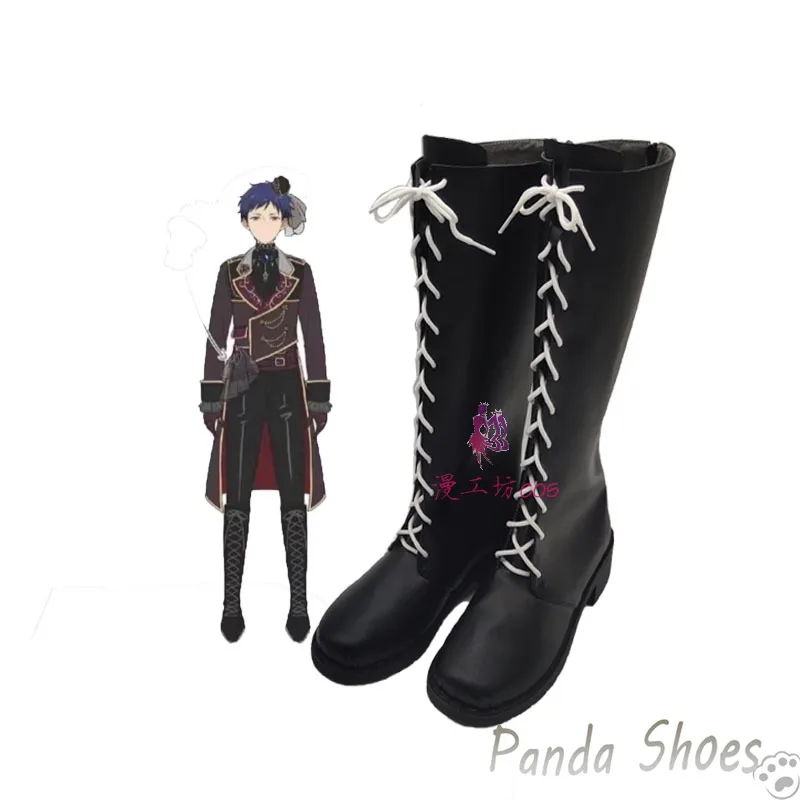 Ensemble Stars Fushimi Yuzuru Cosplay Shoes Anime Game Long Cos Boots ES Cosplay Costume Prop Shoes for Con Halloween Party