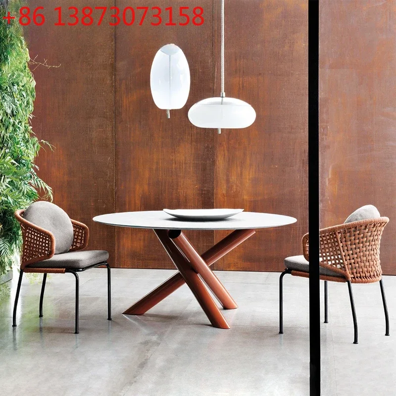 

Современные уличные комплекты садовой мебели из ротанга в скандинавском стиле для двора и балкона, мебель для взрослых, декор для сада