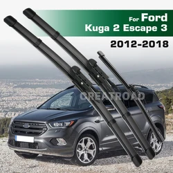 GREATROAD Wiper LHD&RHD Front & Rear Wiper Blades Set For Ford Kuga MK 2 Escape C520 2012 - 2018 Windshield Windscreen Window