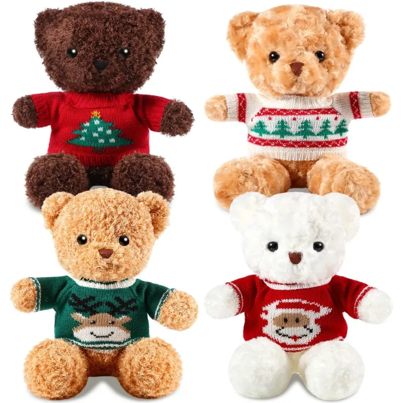 1Pcs DIY Bear Stuffed Animals Plush Bears Doll Accessories Dolls Stuffed Animals Change Clothes Girls Christmas Gifts