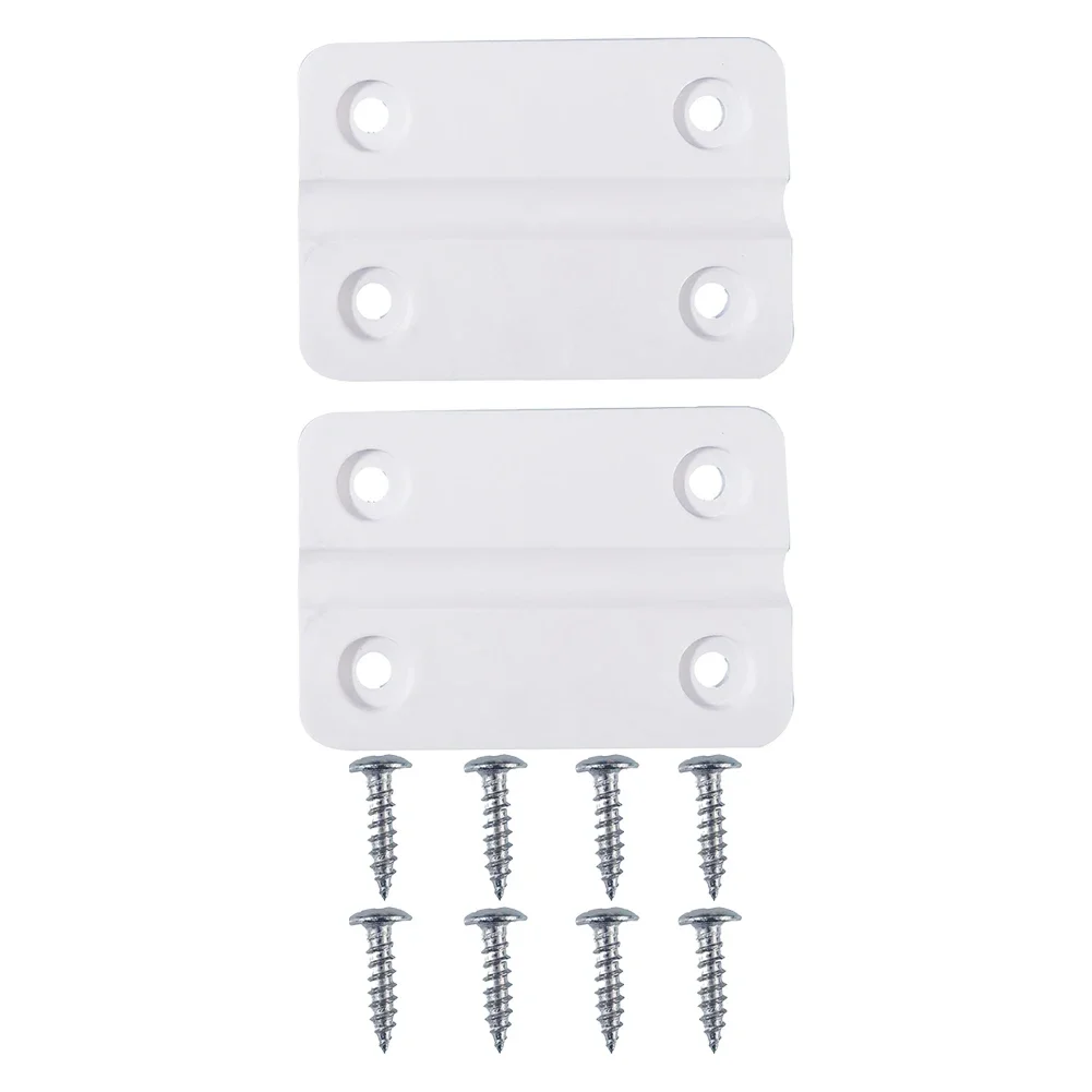 

2pcs Plastic Replacement Hinges With 8pcs Stainless Screws Parts Kit For Igloo Coolers 57*39*40 Mm White