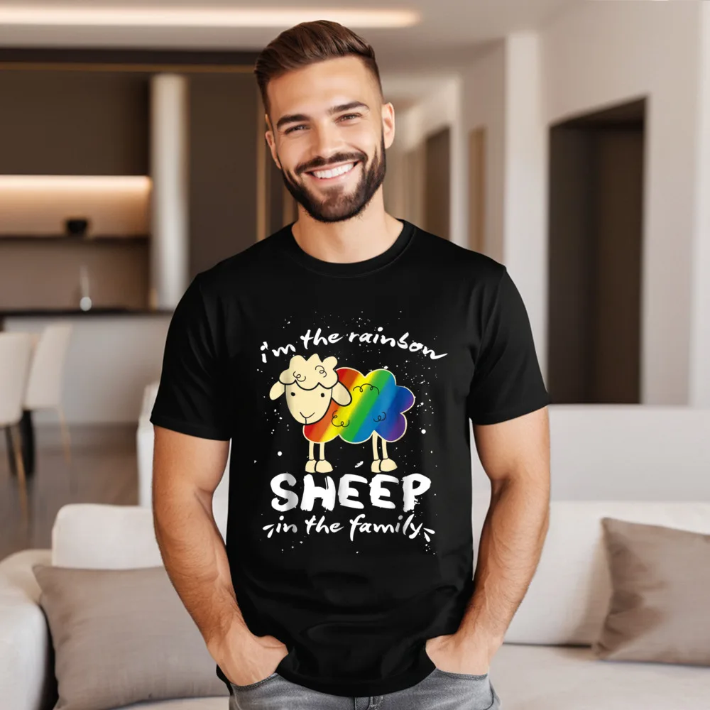 All Cotton Leisure Tops Tees Graphic Short Sleeve Man T-Shirt Funny Gay Pride T-Shirt - Design Street Tshirts O-Neck