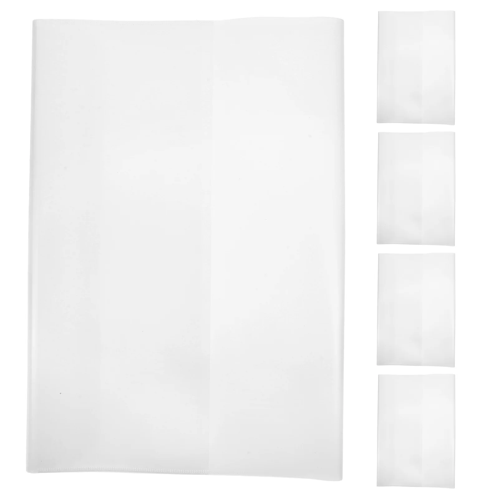 

5Pcs Plastic Book Cover Clear Waterproof Film for 16K Textbook Notebook School Books Transparent Protector Cover