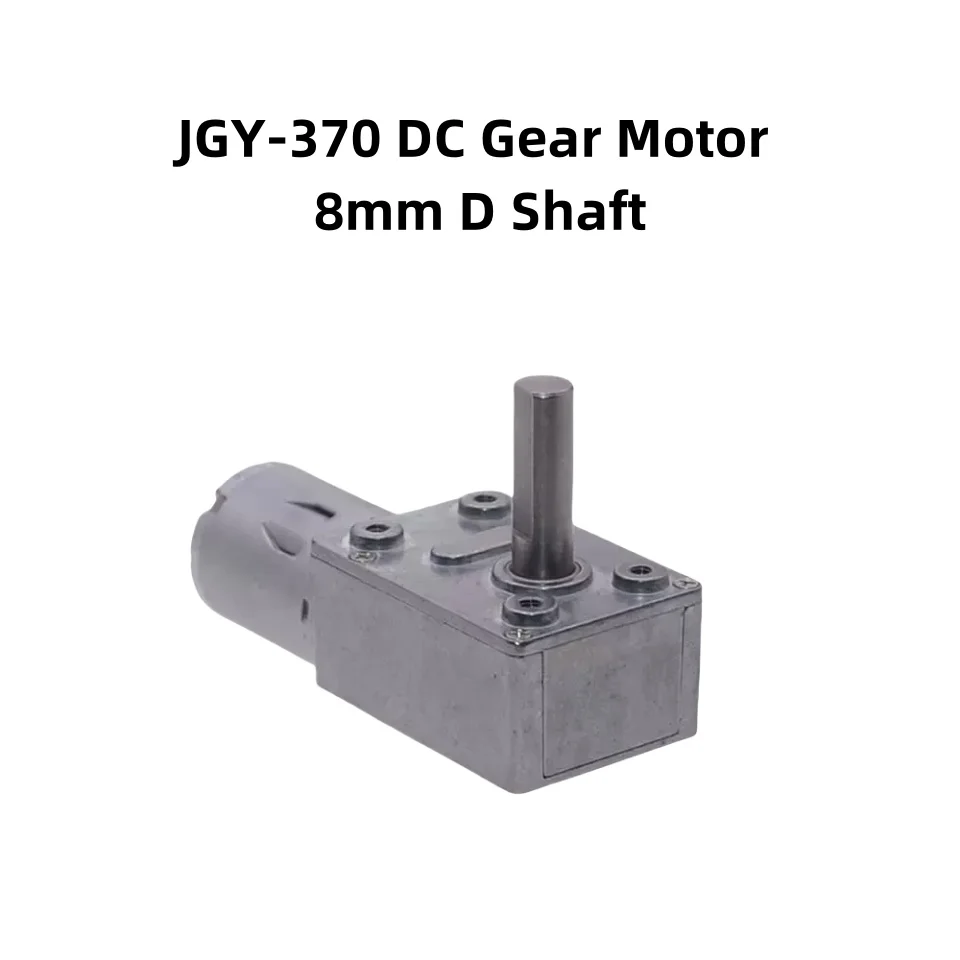 6V12V24V 6mm/8mm/M6x50mm JGY-370 DC Worm Gear Motor Self-Locking Double-Axis Screw Rod High Torque DIY Electric Home Appliances