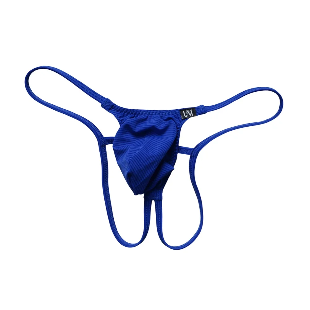 Men Large Pouch Striepd Sex Underwear For Man Gay Low Rise Elastic Erotic G-string Japanese Thong Unisex Panties Men's Underpant