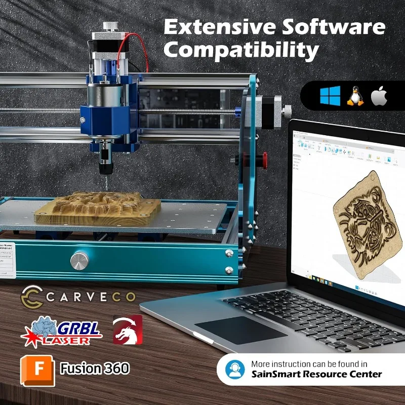 30runner PROVer V2 CNC Router Machine, Mayor Inner, Mini fraisage, Kit de graveur avec sonde Z, interrupteurs de fin de course, E-Stop