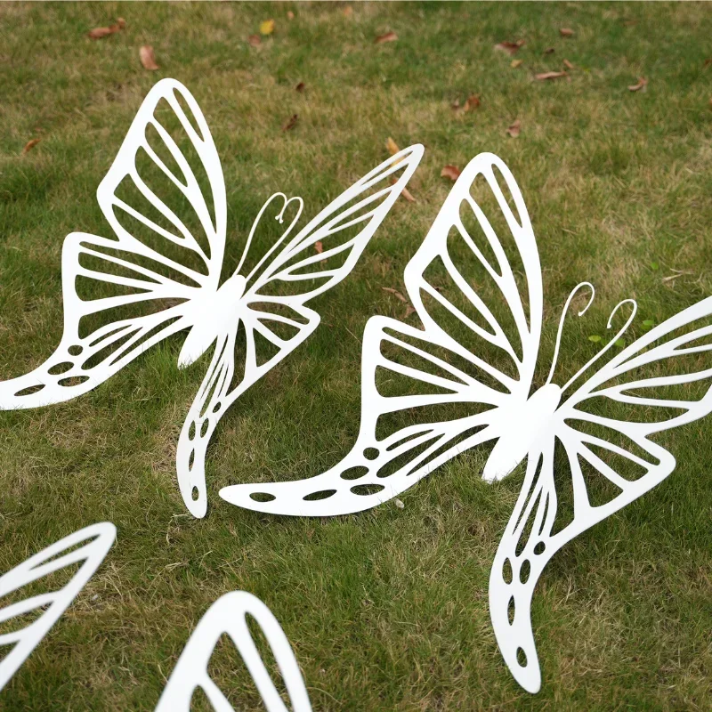 Custom Modern Decorative Metal Crafts Art Abstract Designer Bug Insect Stainless Steel State Sculpture Metal Butterfly