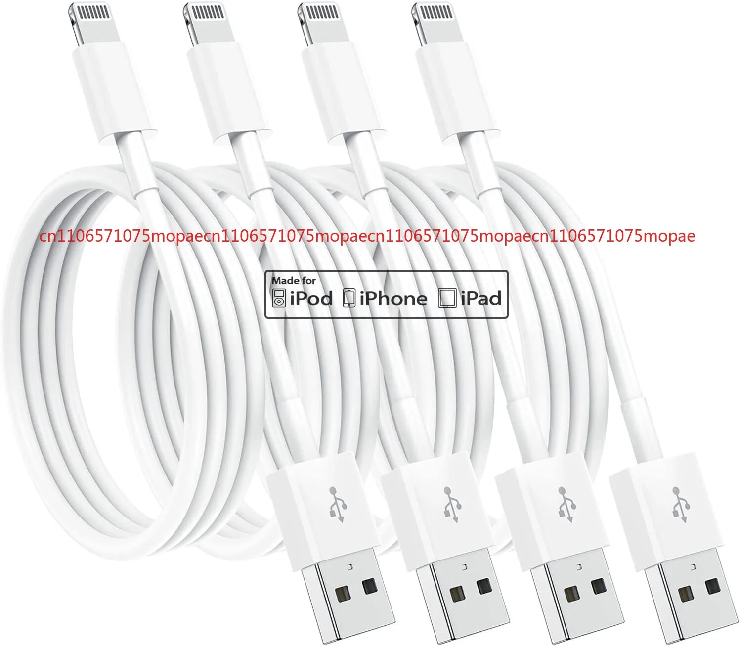 

4PACK 3.3ft USB A Charging Cable for iPhone 13 12 11 Mini Pro XR Xs Max X SE 8