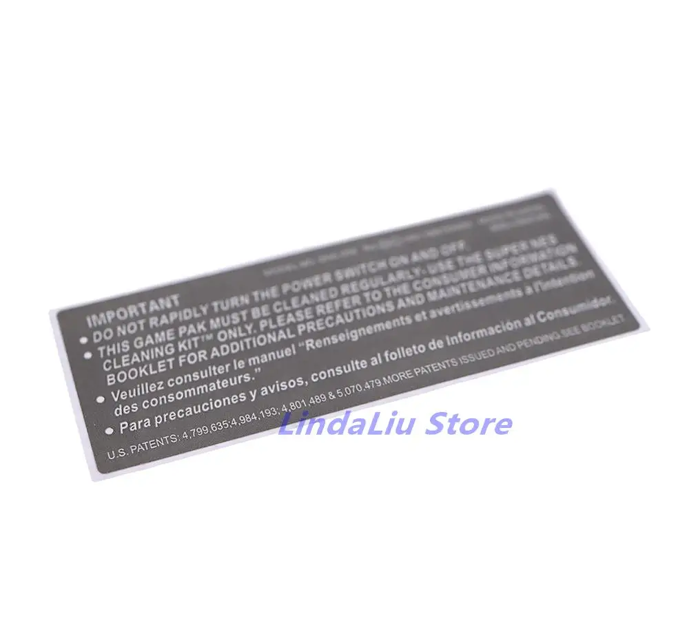 200pcs Hot Sale Label For SNES Cartridge Game Card Black Housing Shell Back Sticker Label Paster Seals us version