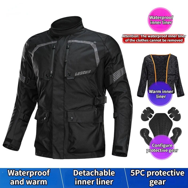 

Motorcycle Riding Jacket Men's Motorcycle Racing Suit Breathable Waterproof Anti-fall Jacket Men's Four-season Equipment