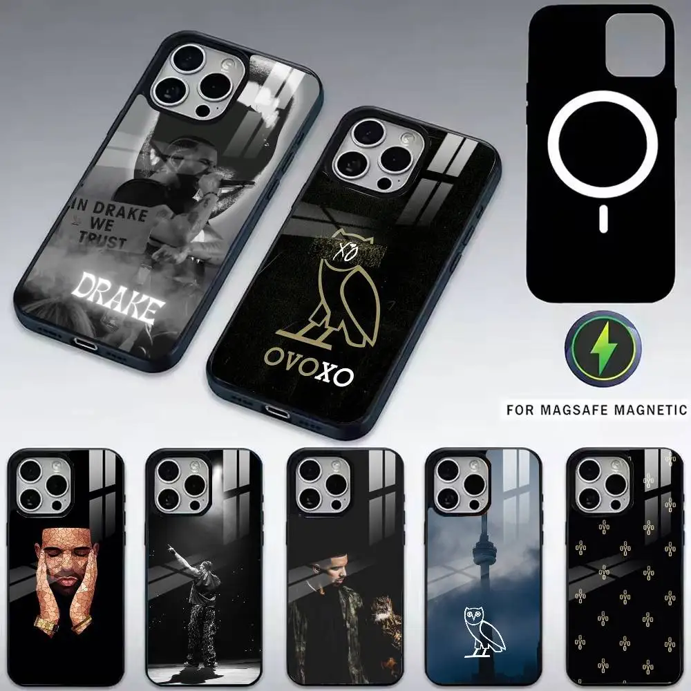 

D-Drake OvO-o OWL Phone Case For iPhone17,16,15,14,13,12,11 Plus,Pro Magnetic with Magsafe Wireless Charging