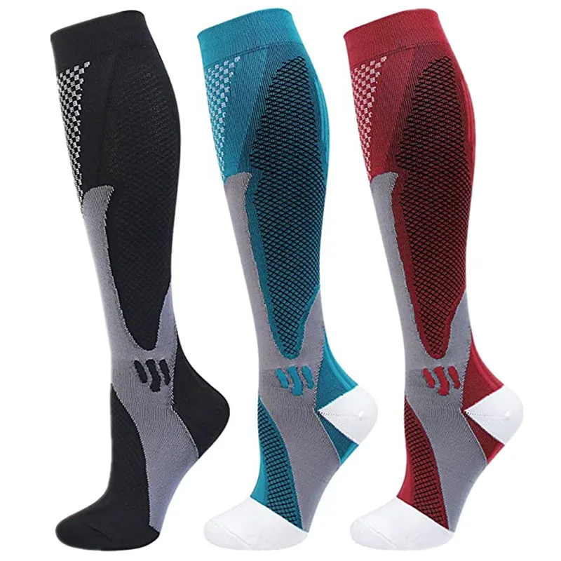 S-XXL 3 Paar Packung/Socken Kompressionssocken 30 mmhg Passend für medizinische Ödeme Diabetes Krampfadern Laufen Sportsocken Größe XXL – Detail 17