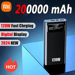 Xiaomi Power Bank 200000mAh 120W Super Fast Charging Ultralarge Capacity Digital Display Power Bank For iPhone External Battery