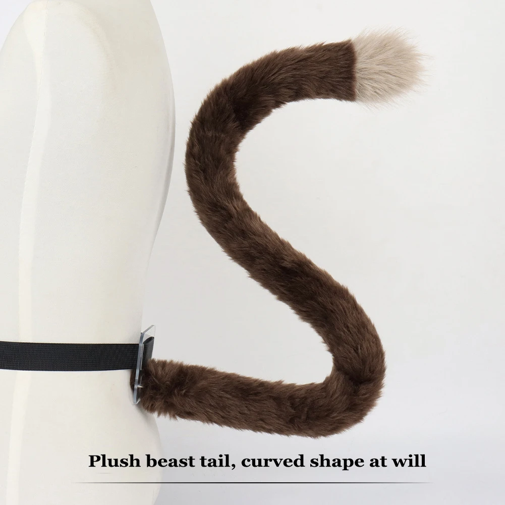 Genshin Impact Lynette Tail Headwear Set Halloween Cosplay Party Props Animal Ear Set Halloween Carnival Masquerade Costumes