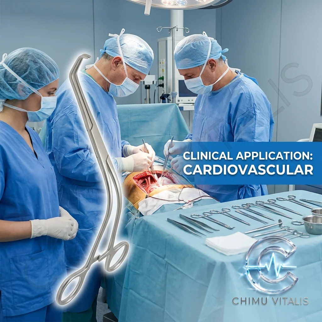 【CHIMU VITALIS 】Professional Atraumatic Vena Cava Forceps, Cardiovascular Vascular Pincer, High-Precision, 135°C Support