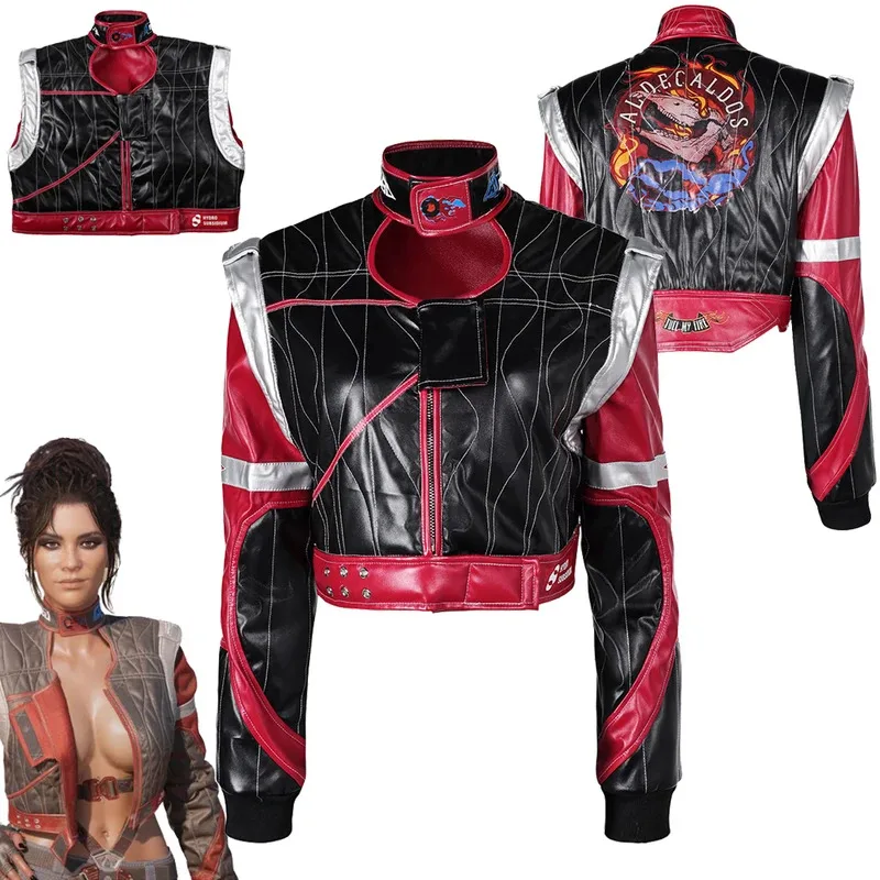 Hhh 2025Game 2077 Panam Palmer 코스프레 판타지아 의상 소녀를위한 변장 여성 성인 코트 할로윈 카니발 파티 Sui