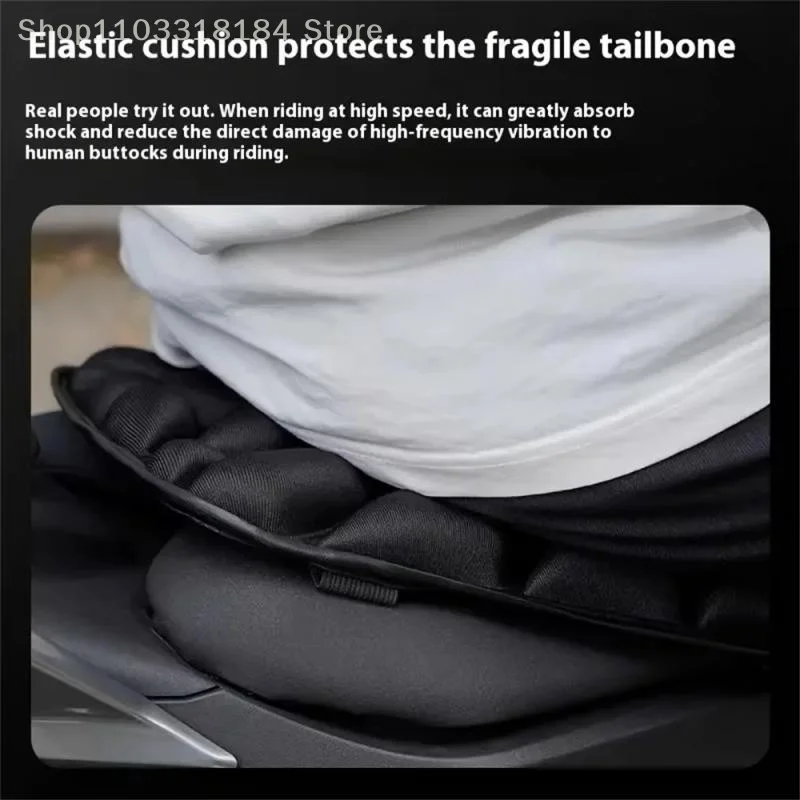 2PCS Universal Fit Shock Absorbing Gel Cushion for Seat, Breathable 3D Comfort Fit Motorcycle Seat Pad