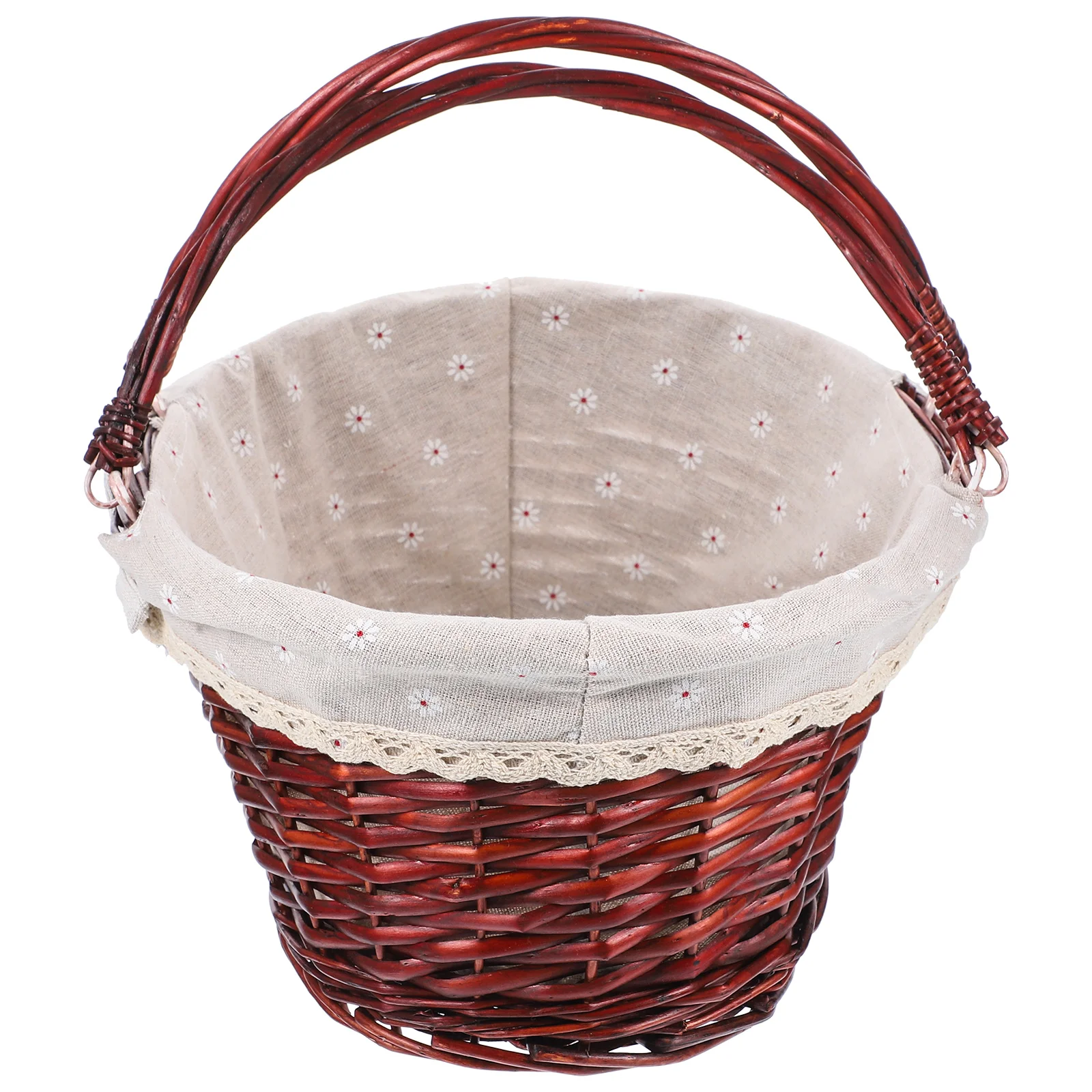 

Willow Fruit Household Storage Hamper with Lining for Food Gift Strong Non-Deformable Multipurpose Kitchen Barware Woven