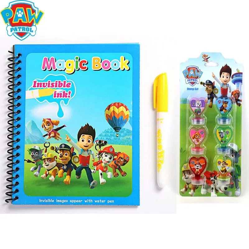 Paw Patrol Creativity Graffiti Magic Book Chase Marshall Skye Cartoon Toys Model Seal Water Painting Children Birthday Gifts