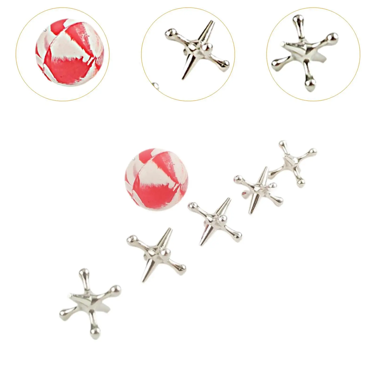 볼 잭과 탄력 있는 볼 게임이 포함된 혁신적인 잭 게임 게임 상금 세트 가족 게임 어린이를 위한 복고풍 빈티지 보드 게임