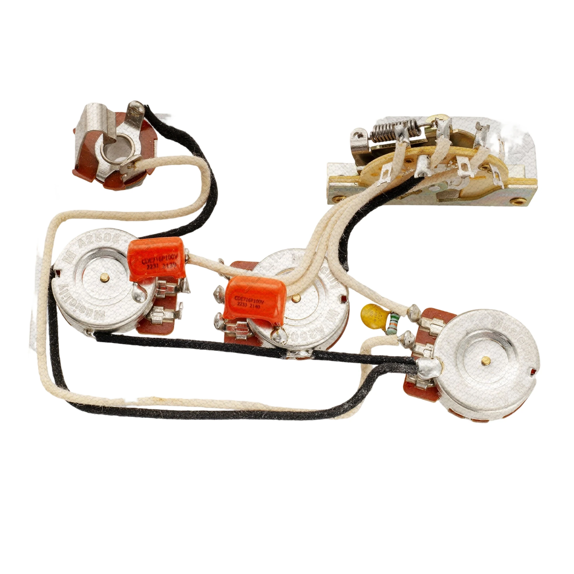 

SSH HSS Electric Guitar Wiring Kit with Coil Split, 1V1T 5-Way Switch Guitar Electronics Set, Prewired Pickup Control