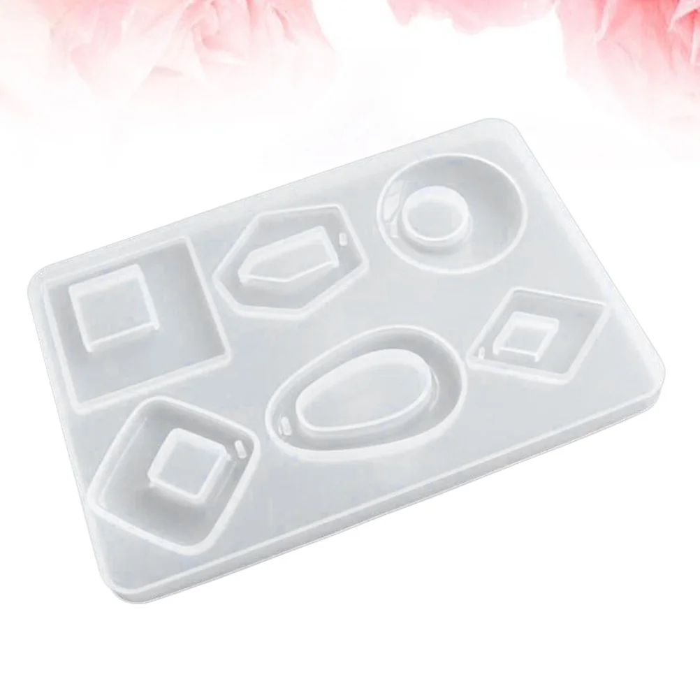 1 قطعة DIY صنع المجوهرات كريستال الايبوكسي قطرة قالب من السيليكون غير لاصق سهلة التنظيف قابلة لإعادة الاستخدام قلادة قلادة القرط الأبيض #2