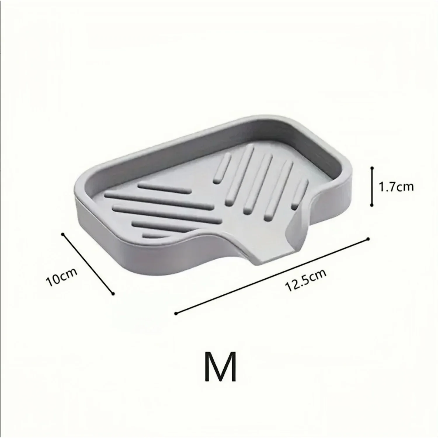 Kitchen Sink Essential Silicone Mat, Gray, Drainage & Anti-Slip, Perfect for Soap Dispenser & Sponge Organization