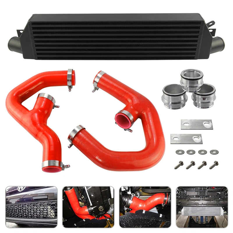 Upgrade Intercooler kit Past voor 2006-2010 Volkswagen Jetta GOLF GTI 2.0T Motor Audi A3